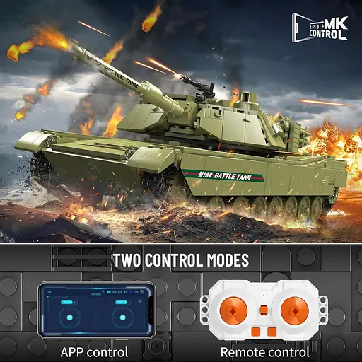 Конструктор танк на радіокеруванні Mould King танк MIA2 Main Battle Tank   для дорослих та дітей військова техніка 1168 деталей - фото 7