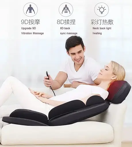 Массажная накидка Shuo для спины и шеи (роликовый массаж, вибрация, подогрев) - фото 10