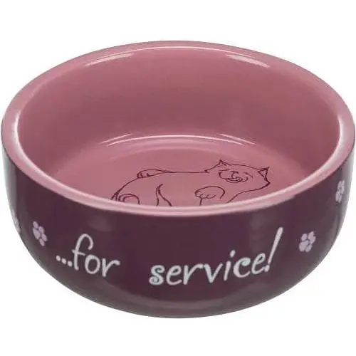 Миска Trixie Thanks for Service для котів керамічна 11 см 300 мл