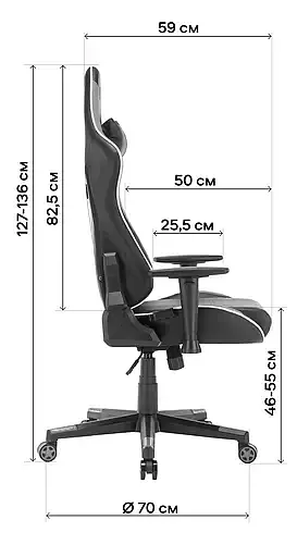 Геймерское кресло GT Racer черное с красным (X-2528 Black/Red) - фото 15