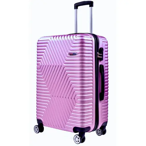 Валіза Середня (М) Полікарбонат На 4-х подвійних колесах 70л POLO ПК015-М Ліловий