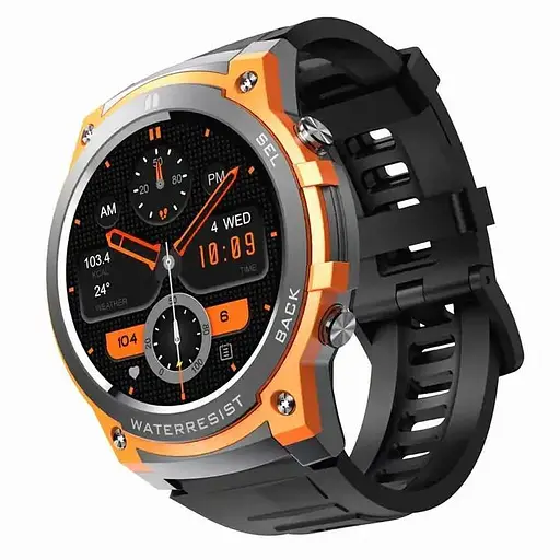 Розумний смарт-годинник Smart Watch DM55 AMOLED Full HD з Bluetooth-дзвінками та 20+ спортивними режимами Помаранчевий - фото 3