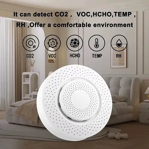 Wi-Fi датчик Smart air box 01-Z анализатор качества воздуха по 5 параметрам, Tuya smart life app - фото 3