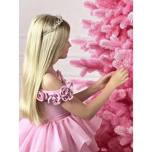 Ялинка штучна Hvoya Super Lux Marshmallow Pink 220 см засніжена - фото 8