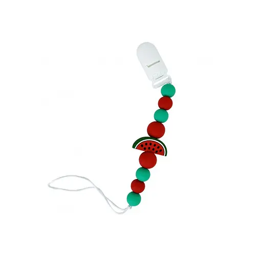 Силиконовая цепочка для пустышки "Арбуз" MGZ-0523-3 длина 24 см