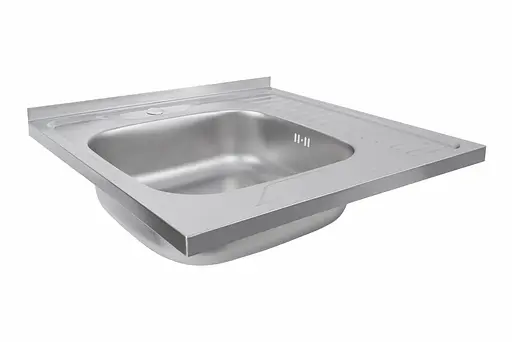 Кухонная мойка из нержавеющей стали Platinum сатин 6060 L (0,7/160 мм), Satin - фото 2