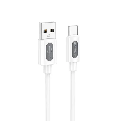 Дата кабель Borofone BX114 Structure USB to Type-C 3A (1m) White