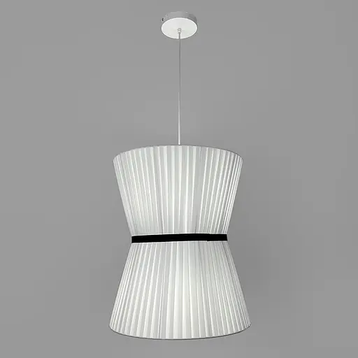 Дизайнерський світильник із полімерним циліндричним абажуром Ø40x48 см Line F MJ240-400 x 480 Білий - фото 9