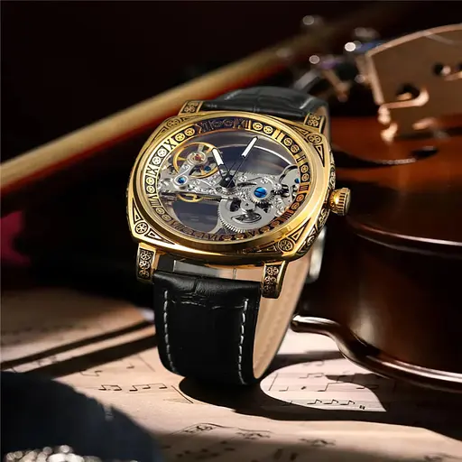 Наручний годинник чоловічий 8263 Gold Forsining acs0031406 - фото 4