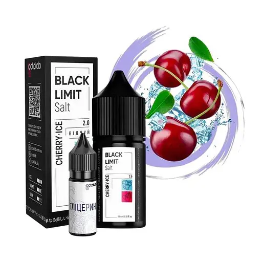 Набор компонентов для самозамеса солевой заправки Black Limit 30 мл Cherry Ice, вишня лёд 0-65 мг (18272)