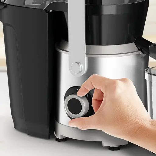 Tefal Соковитискач Nutri XXL відцентрований 1000Вт, чаша-0.8л, макуха-2.2л, жолоб на ціле яблуко, пластик/метал, чорний-нержавіюча сталь - фото 7