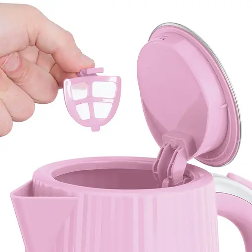 Russell Hobbs Электрочайник Eden, 1.7л, нержавеющая сталь, пластик, малиновый - фото 4