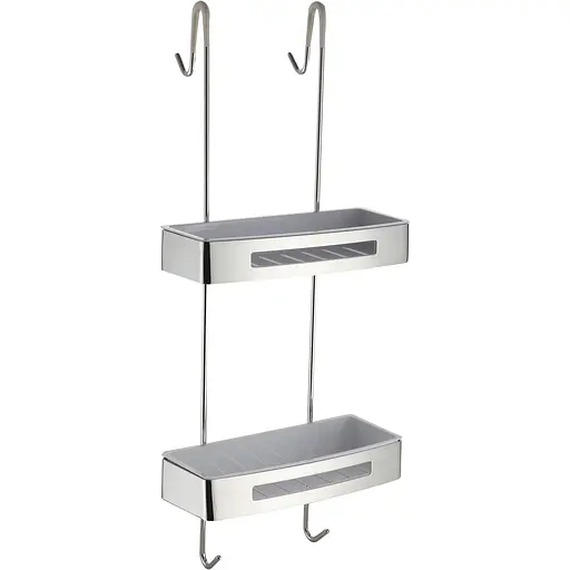 Полочка навесная Eger двойная 555-01, Хром - фото 1