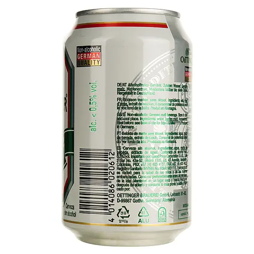 Пиво безалкогольне Oettinger Free bier світле, 0.5%, з/б, 0.33 л - фото 3