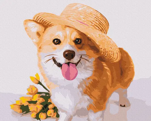 Картина за номерами на підрамнику Brushme Собачка джентльмен