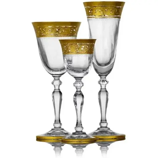 Набір чарок для лікеру Lora Версаль 70 мл 6 шт. Gold NGC36SETLIQ - фото 4