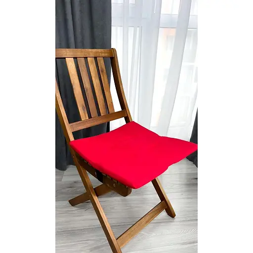Водоотталкивающая подушка на стул Красный однотон (2 шт.) - фото 2