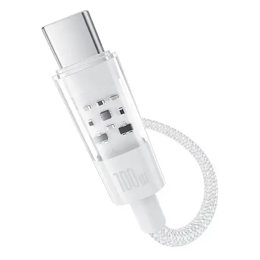 Дата кабель Baseus Gem Fast Charging Type-C to Type-C 100W (2m) (P10373000111-01) Moon White - фото 2