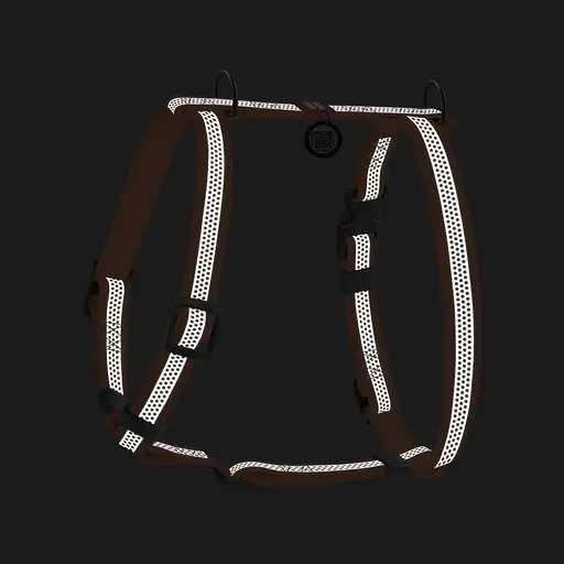 Шлея для собак Waudog Waterproof водостійка анатомічна Н-подібна з QR-паспортом, світловідбивна, пластикова пряжка-фастекс, L - фото 2