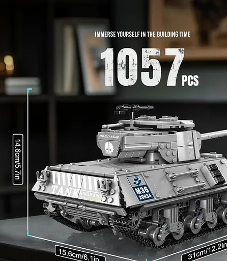 Конструктор танк М36  на радіокеруванні  Mould King Jackson Tank Destroyer Technik військова техніка  для дорослих та дітей 1057 деталей - фото 7