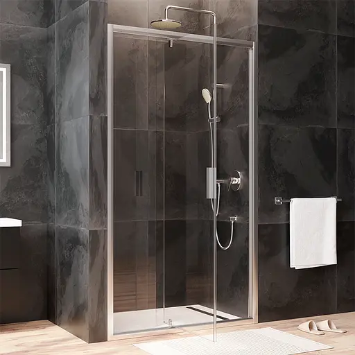 Душевые двери AM.PM Gem 110x195 см стекло прозрачное хром матовый W90UG-110-1P-195MT, прозрачный, хром матовый - фото 4