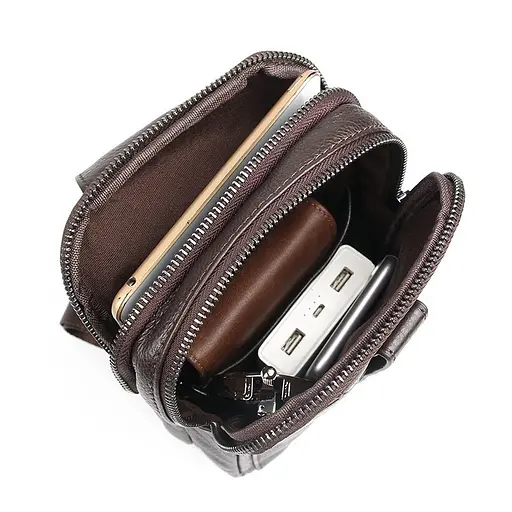 Сумка кожаная мужская Vintage 15х25х4 см sum0012324 - фото 10