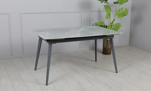 Стол Люкс серый глянец 1200/1800х800х760 серые ноги - фото 2