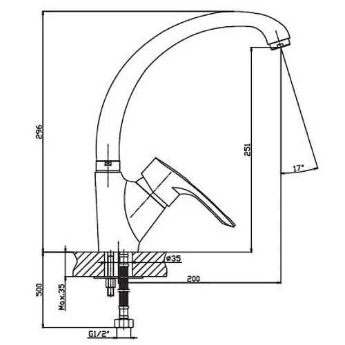 Змішувач для кухні Haiba HANSBERG 011 HB0203 - фото 2