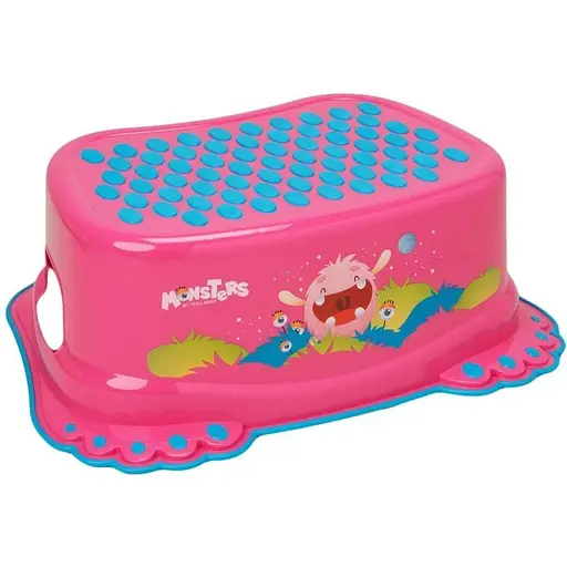 Сходинки дитячі антиковзкі у ванну Tega Baby Monsters pink - фото 1