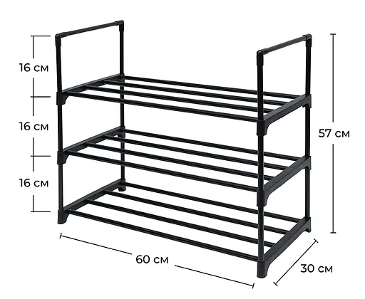 Етажерка для взуття Fabrika Kraft на 3 полиці  - фото 5