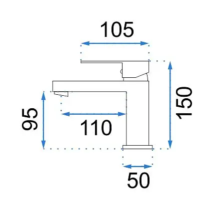 Смеситель для умывальника Fenix L.gold золото низкий REA-B6395 Золотой - фото 4