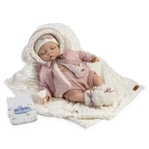 Лялька Munecas De Cuna у рожевому одязі 45 см (B45501)