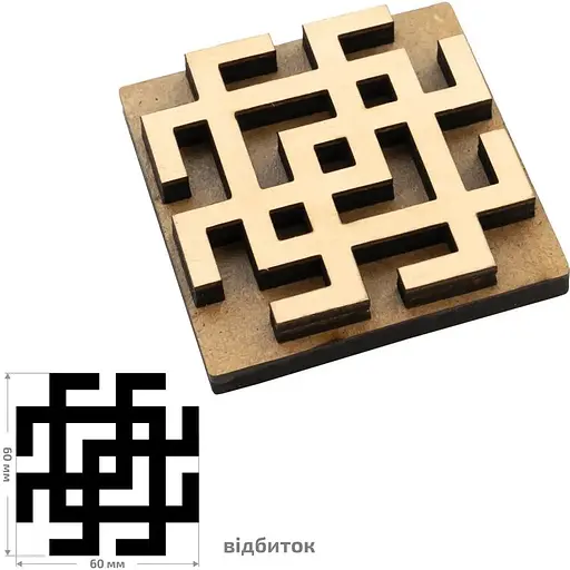 Штамп для вибійки Rosa Talent №10 Вишиванка 6x6см - фото 1