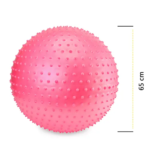 Мяч для фитнеса (фитбол) Cornix 65 см массажный Anti-Burst Pink XR-0485 - фото 7