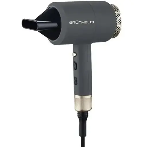 Фен для сушки укладки волос Grunhelm GHD-596G маленький дорожный мини компактный 1800 Вт - фото 1