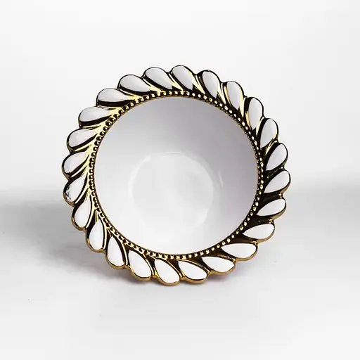 Тарелка глубокая Yiwu Tiffany фарфоровая 20 см сервировочная для подачи первых блюд салатов ML2005 - фото 4