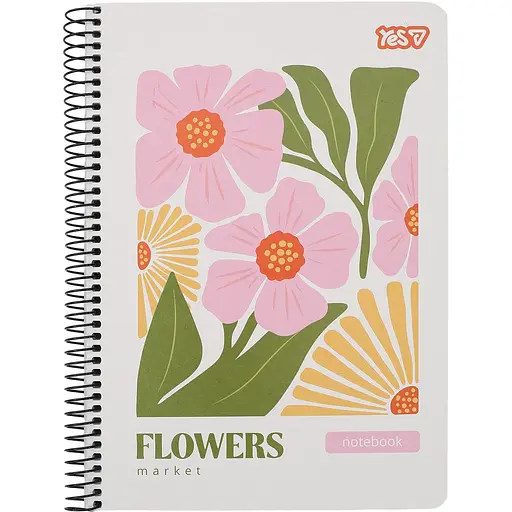Зошит для записів Yes Flowers А5 в клітинку 80 аркушів (152292)
