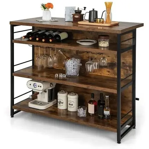 Тумба Costway Dent двухсторонний домашний бар в стиле Loft