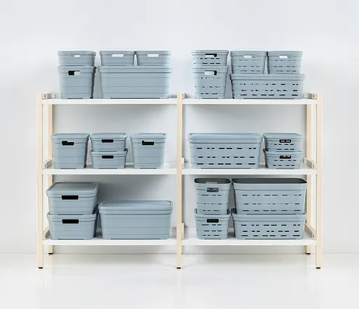 Корзина Idea Home Pyramid без крышки 10.8 л 36x24x16 см голубая (00616 Blue) - фото 2