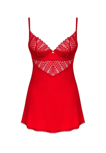 Комплект белья Obsessive Ingridia XL/2XL красный - фото 5