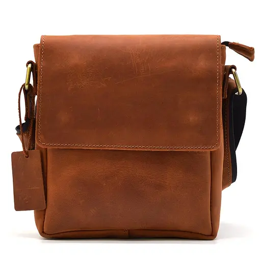 Чоловіча шкіряна сумка через плече TARWA 23х19х5 см sum0025750 - фото 4