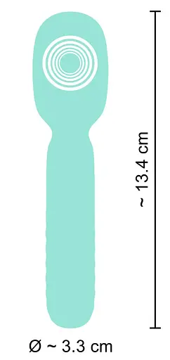 Вібратор Cuties Mini Wand 5.Gen 13.4 см (зелений) - фото 7