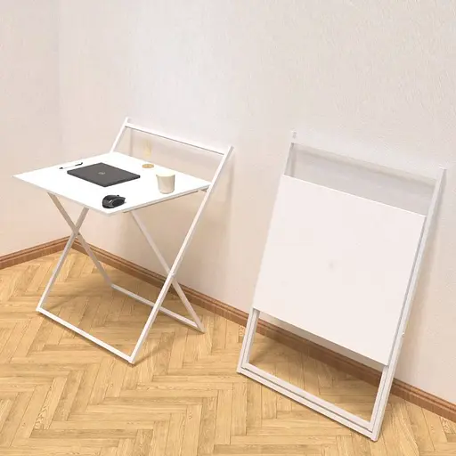 Стіл трансформер Компакт 3 750x790x720 Білий метал ДСП Біле 16 мм FRD-104683