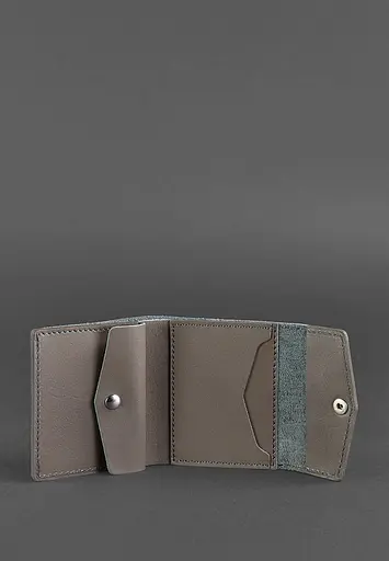 Жіночий шкіряний гаманець 2.1 темно-бежевий - фото 4