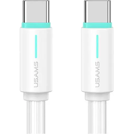 Кабель Usams SJ734 USB-C to USB-C 60W 5A 1.0m White [138979]