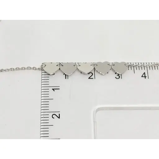 Срібне кольє Qvaliz Сердечки. 908-01230 38 - фото 4