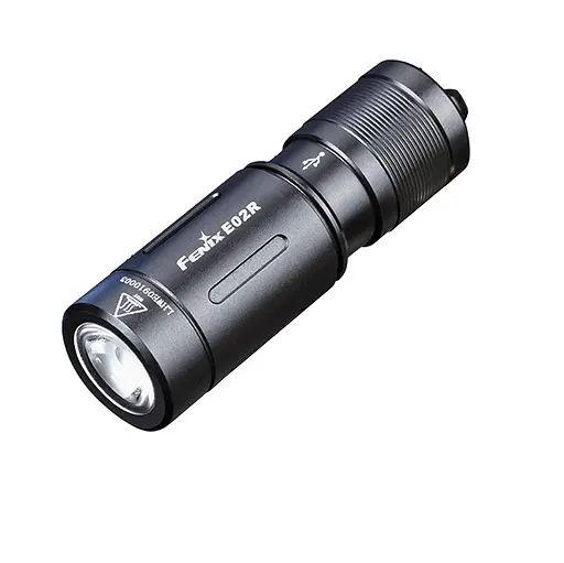 Ручний міні ліхтарик Fenix E02R 200лм Micro USB (Чорний) - фото 2