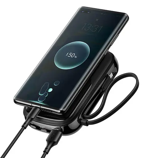 УМБ BASEUS Qpow Digital Display Quick Charging Power Bank (With IP Cable) 20000mAh USB/Type-C/Lightning, - фото 6