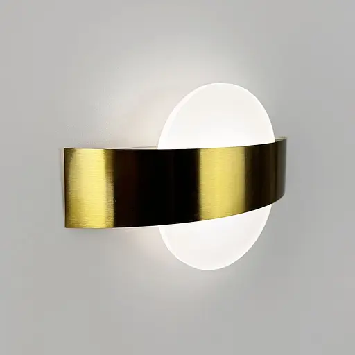 Латунне бра Line F з овальним розсіювачем Арт. W206-250*150 AB  - фото 5