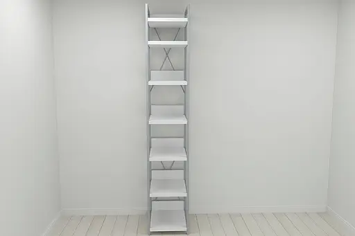 Шкаф Гардероб Уни секция 4 серии Конект Ferrum-decor 220x40x50см Серый металл ДСП Белый 32 мм (FRD-104551)